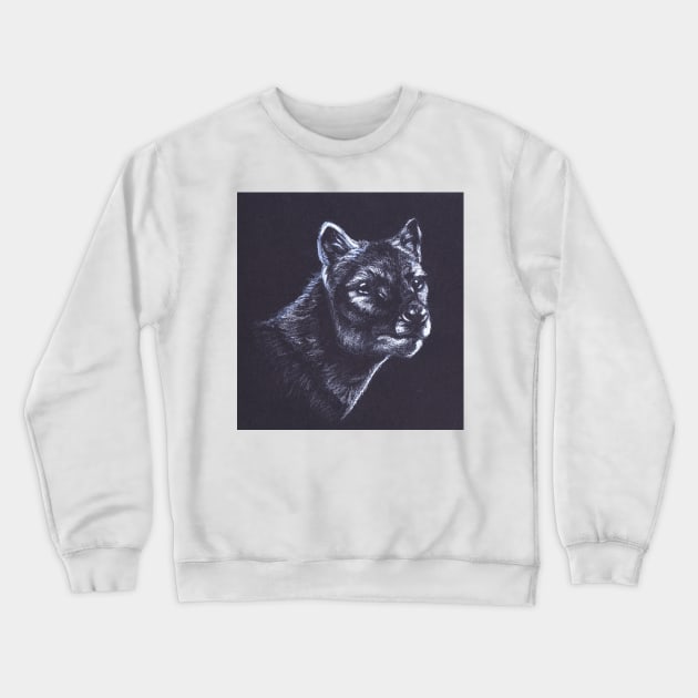 Thylacine portrait Crewneck Sweatshirt by AquarellChill